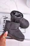 Dziecięce Ocieplane Botki Śniegowce Szare Gooby