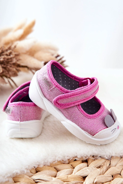 Papcie Baleriny Befado Królik 209P034 Różowe