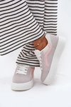 Sneakersy Damskie Na Platformie Szare Tellnira