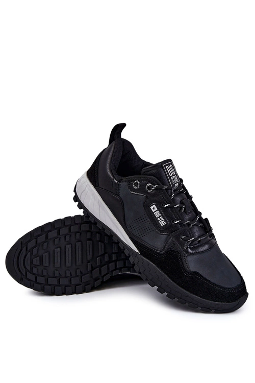 Męskie Klasyczne Buty Sportowe Memory Foam Big Star KK174270 Czarne