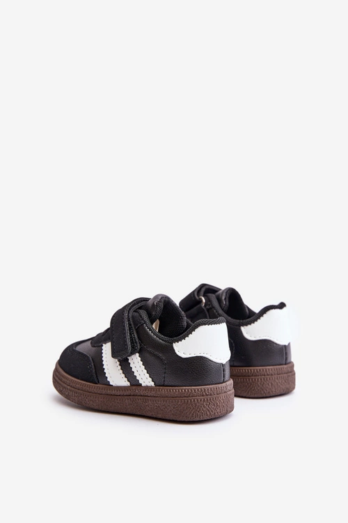 Sneakersy Dziecięce Na Rzep Czarne Tromella