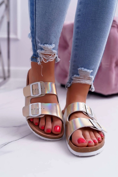 Damskie Klapki Złote Big Star DD274135