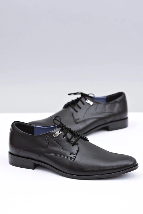 Eleganckie Czarne Półbuty Wizytowe Damaso