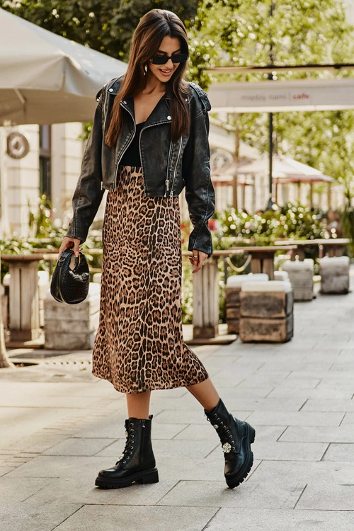 Botki Workery Damskie Eko Skórzane Z Przypinkami Czarne Kristines