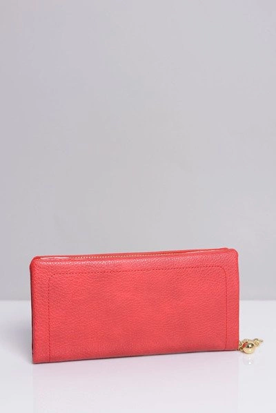 Duży Damski Czerwony Portfel z Kieszonką
