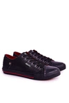 Męskie Skórzane Trampki BIG STAR DD174259 Czarne