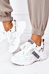 Damskie Sportowe Buty Sneakersy Big Star GG274213 Biało-Szare