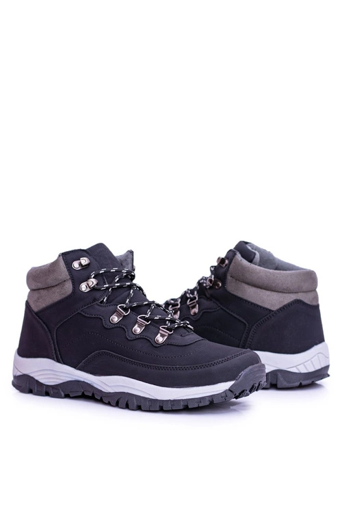 Ciepłe Męskie Czarne Buty Trekkingowe Smith's Duran