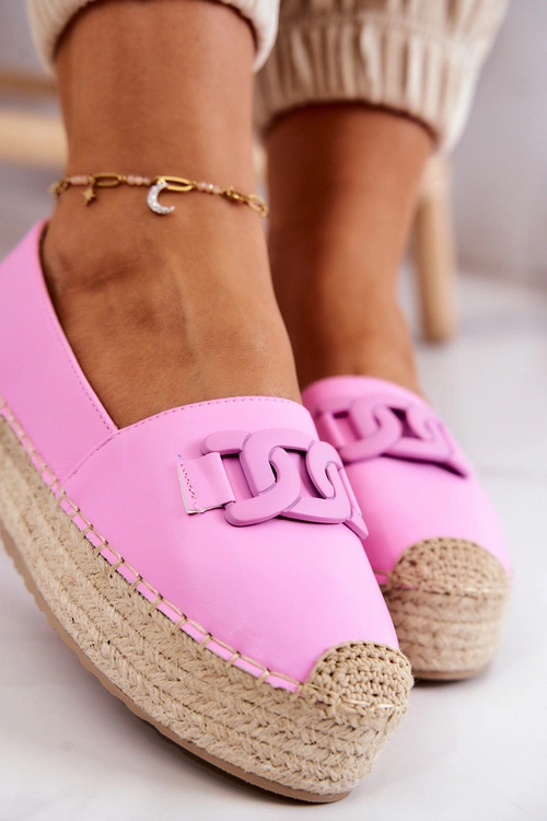 Klasyczne Espadryle Na Platformie Różowe Julianne
