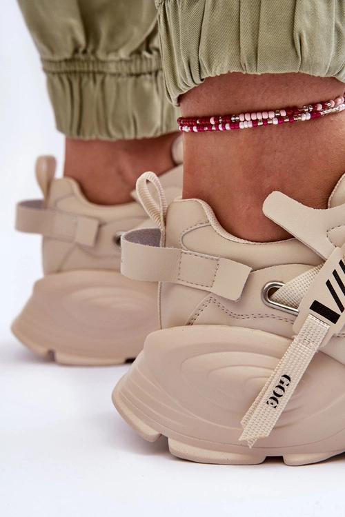 Buty Sportowe Sneakersy GOE MM2N4015 Beżowe