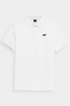 Męska Koszulka Polo Regular Z Logo 4F 4FWMM00TPTSM316-10S Biała
