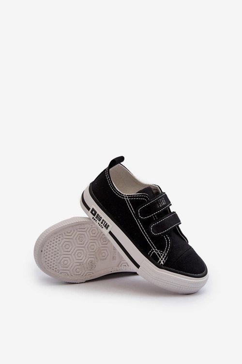 Dziecięce Trampki Na Rzepy Big Star LL374015 Czarne