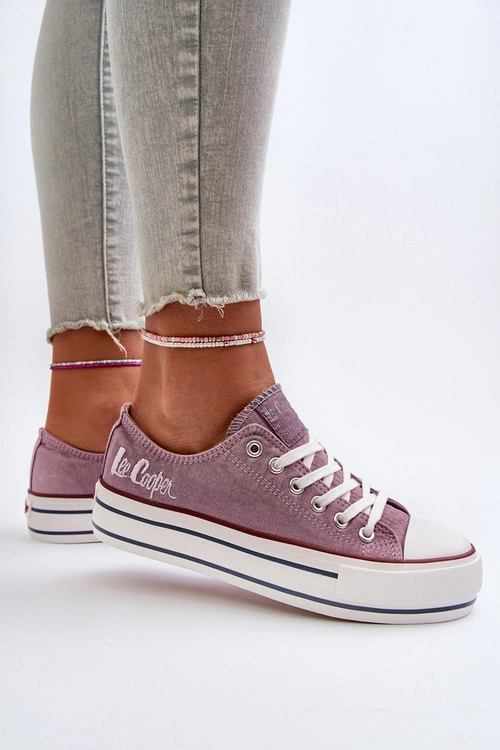 Trampki Damskie Na Grubej Podeszwie Lee Cooper LCW-24-31-2219 Fioletowe