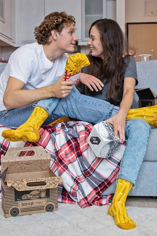 Skarpetki Rainbow Socks Na Wynos Burger Frytki 4 Pary