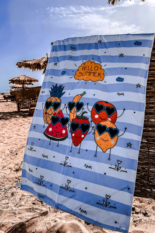 Plecak Torba Ręcznik 3w1 Paski Biało-Niebieskie