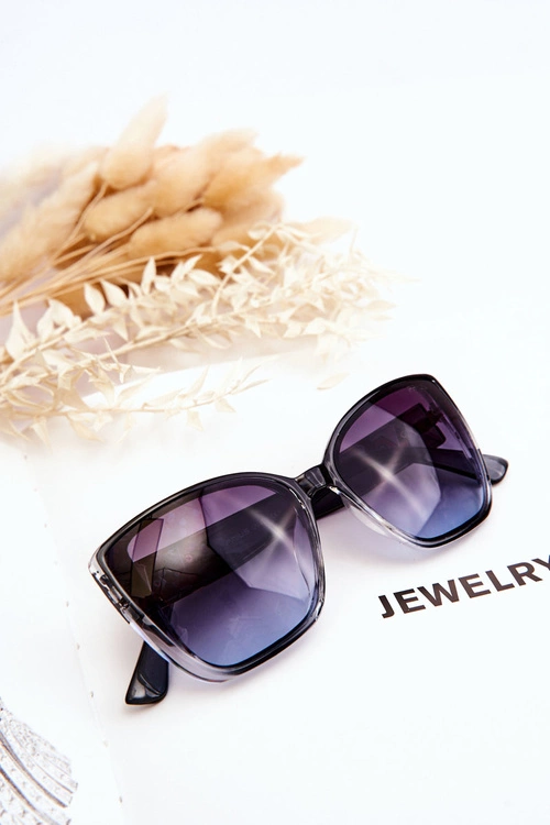 Okulary Przeciwsłoneczne Z Ozdobą UV400 Prius V202 Transparentne Czarne