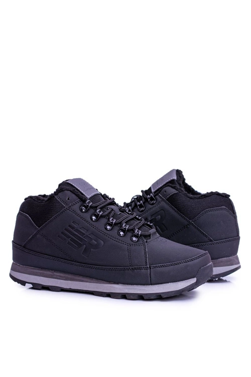 Męskie Ocieplane Buty Trekkingowe Czarne Newlans2