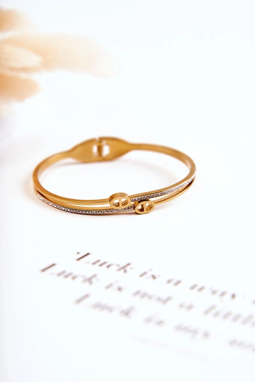 Damska Elegancka Bransoletka Stalowa Złota