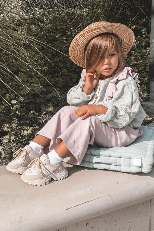 Dziecięce Sneakersy Jasno Beżowe Freak Out