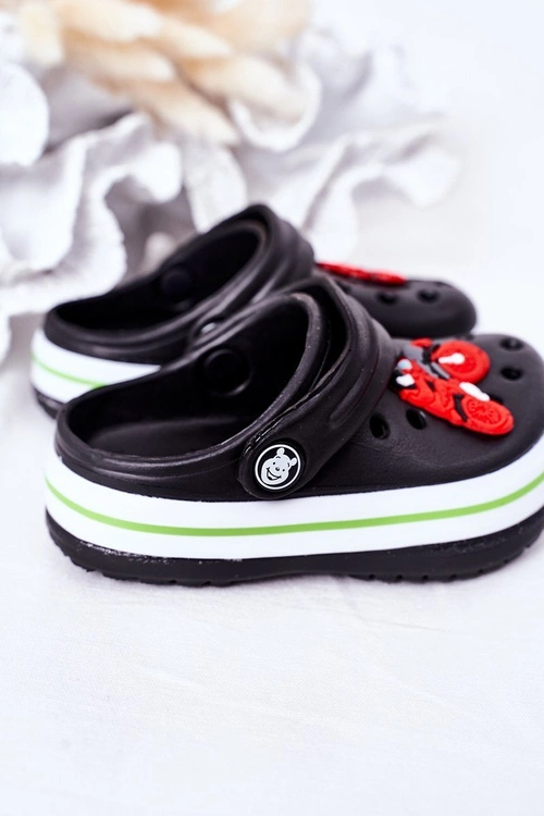 Dziecięce Piankowe Klapki Kroksy Czarne Lazy Day