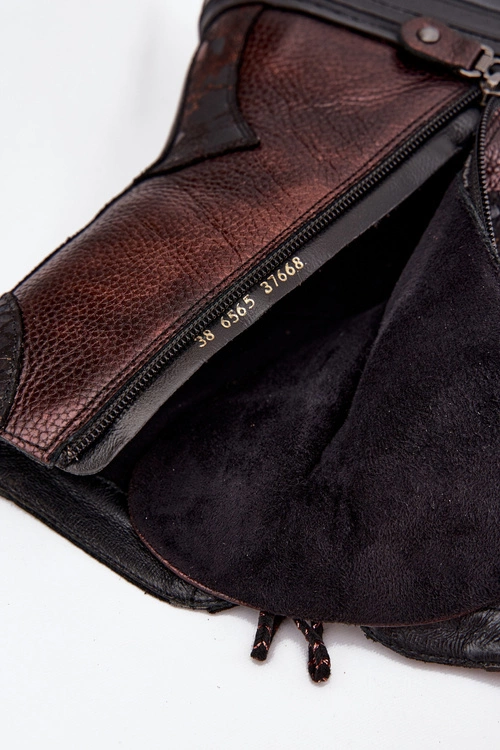 Skórzane Botki Na Platformie Ocieplane Maciejka 06565-02 Brązowo-Złote