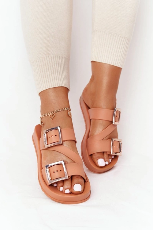 Pachnące Gumowe Klapki Eco Friendly ZAXY HH285105 Camel