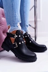 Czarne Botki z Wycięciami Cadenza