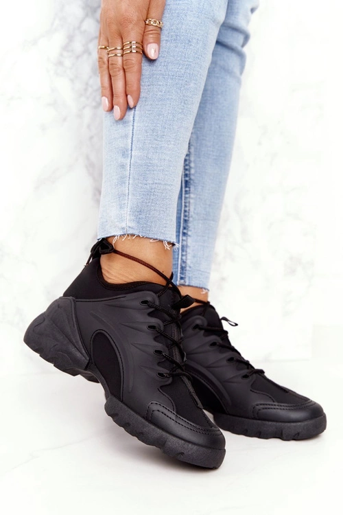 Damskie Sportowe Buty Sneakersy Czarne Born This Way