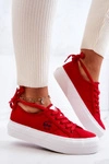 Tenisówki Na Platformie Lee Cooper LCW-22-31-0834L Czerwone