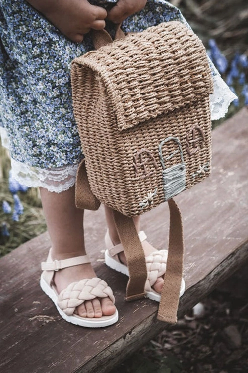 Dziecięce Sandały Z Plecionką Różowe Adella