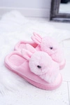 Papcie Damskie Klasyczne Z Królikiem Różowe Howi