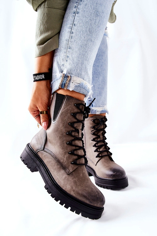 Botki Workery Ocieplane Sergio Leone Szare TR756