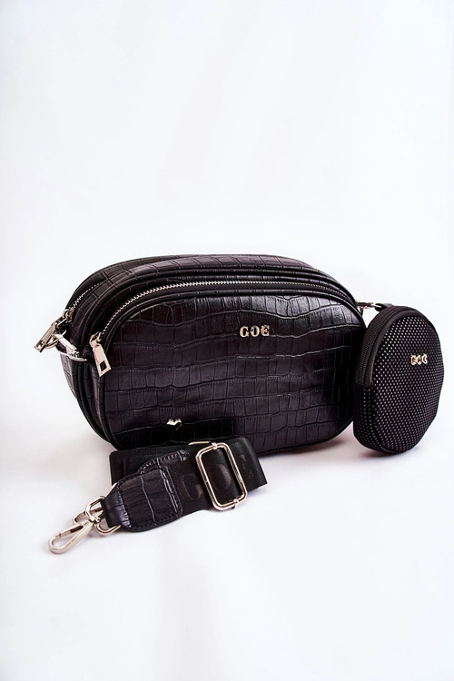 Damska Torebka Listonoszka 3w1 GOE ZNJ032 Czarna