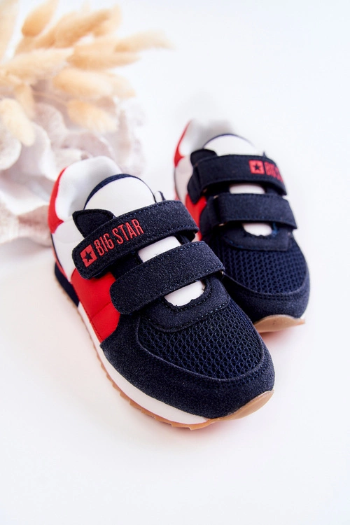 Dziecięce Sportowe Buty Memory Foam Big Star JJ374256 Granatowo-Czerwone