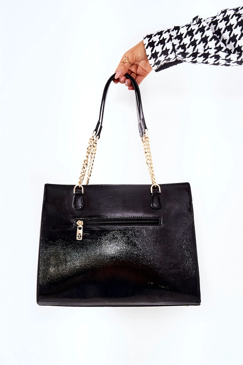 Lakierowana Torebka Na Ramię NOBO L1750 Czarna