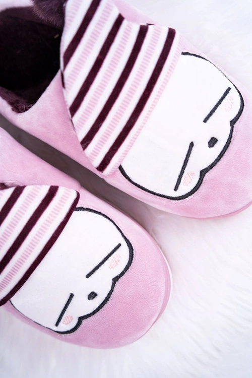 Papcie damskie Domowe Różowe Wrzosowe Mashimaro