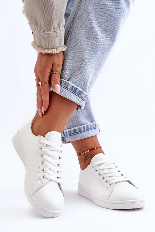 Damskie Skórzane Klasyczne Trampki Białe Unlimited