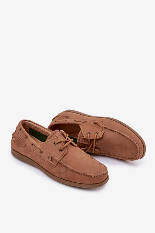 Skórzane Mokasyny Męskie Big Star RR174162 Camel