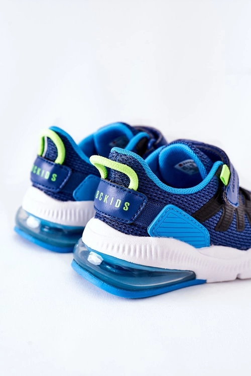 Dziecięce Sportowe Buty Na Rzep ABCKIDS Niebiesko-Czarne