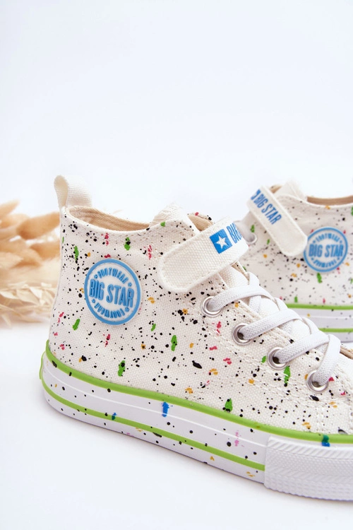 Dziecięce Wzorzyste Trampki Big Star LL374049 Białe