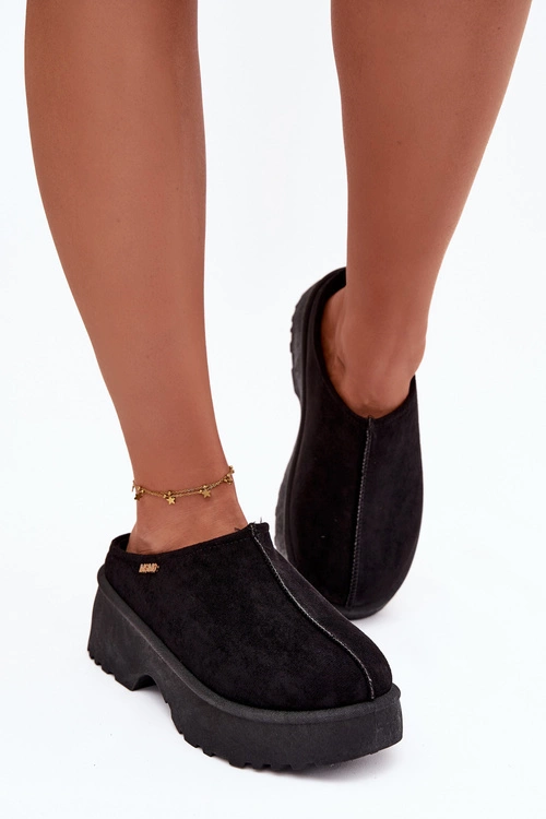 Śniegowce Damskie Niskie Na Platformie Czarne Yrenna