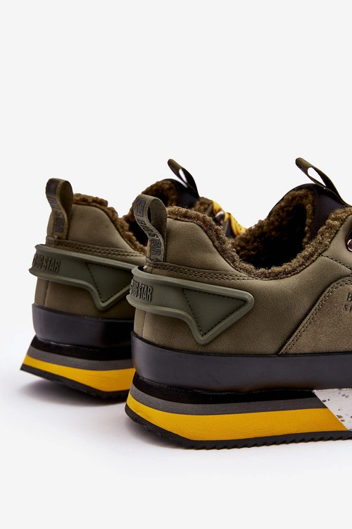 Męskie Buty Sportowe Ocieplane Khaki Big Star MM174109