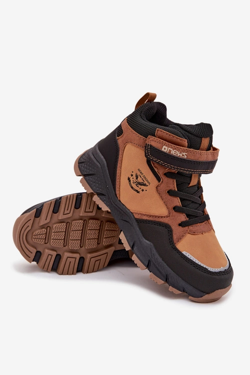 Buty Zimowe Trekkingowe Dziecięce Na Rzep Ocieplane Camel Miravie