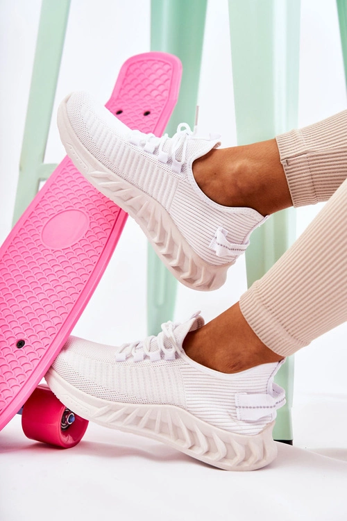 Damskie Sportowe Buty Materiałowe Białe Lenney
