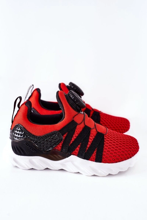 Dziecięce Sportowe Buty Z Pokrętłem ABCKIDS Czerwone