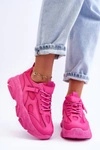 Sneakersy Damskie Na Masywnej Platformie Fuksja Agnenia