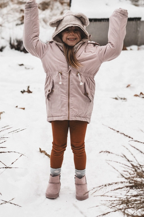 Dziecięce Śniegowce Ocieplane Na Suwak Różowe Big Star MM374101