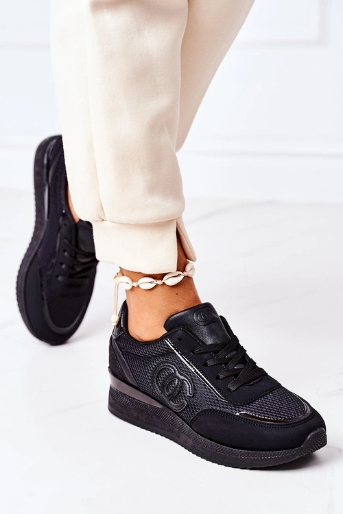 Damskie Sportowe Buty Sneakersy Czarne Under Control