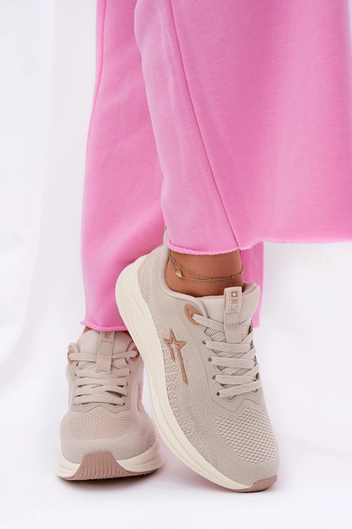 Buty Sportowe Sneakersy Damskie Big Star RR274A145 HI-POLY SYSTEM Beżowe