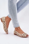 Ażurowe Baleriny Z Odkrytymi Palcami Złote Calgis